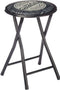 Opvouwbare stoel Quality Zwart Grijs PVC Metaal 30 x 30 x 45 cm (10 Stuks)