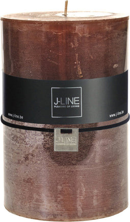 J-Line cilinderkaars - bruin - XL - 95U - 6 stuks