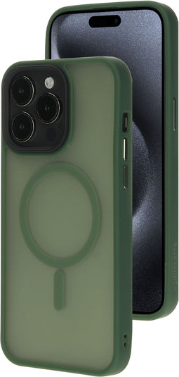 Mobiparts iPhone 15 Pro Max - Hardcover - MagSafe Compatible met Corner Protection - Groen