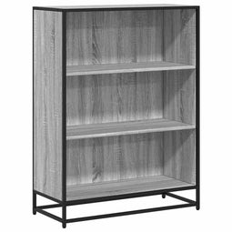 vidaXL - Boekenkast - 80,5x35x107,5cm - bewerkt - hout - grijs - sonoma - eikenkleur