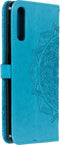 Hoesje Met Pasjeshouder Geschikt voor Samsung Galaxy A50 / A30s - Mandala Bookcase - Turquoise
