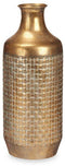 Vaas Gouden Metaal 16 x 42 x 16 cm (4 Stuks) Met reliëf