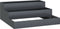 vidaXL - Tuin - Plantenbak - 3-Tier - 90x90x35 - cm - Anthraciet - Staal