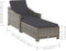 vidaXL - Ligbed - met - donkergrijs - kussen - poly - rattan - grijs