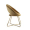 Light & Living Stoel Charlie - Karamel/Goud - Velvet