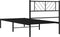 vidaXL - Bedframe - met - hoofdbord - metaal - zwart - 107x203 - cm