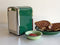 CABANAZ - tissuedispenser, metaal / chroom, TISSUE DISPENSER, donkergroen