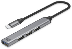 ACT AC6425 - USB-C hub - 3x USB-A 2.0 1x USB 3.2 Gen1 5Gbps - Grijs