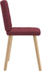 vidaXL - Eetkamerstoelen - 2 - st - stof - wijnrood