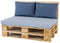 Madison Rugkussen Lounge Panama Safier Blauw - 60 x 40cm