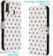 iMoshion Hoesje Geschikt voor Huawei P30 Lite Hoesje Met Pasjeshouder - iMoshion Design Softcase Bookcase - Wit / Zwart / Hearts Allover White