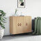 vidaXL - Dressoir - 90x34x80 - cm - bewerkt - hout - sonoma - eikenkleurig