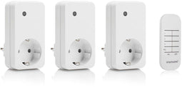 Smartwares SH4-99573 - Schakelaar Set - 3 draadloze stekkers met afstandsbediening (4-delig)