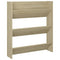 Wandschoenenkasten 2 st 80x18x90 cm spaanplaat sonoma eiken