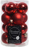2 stuks 16 Glazen balletjes 35 mm kerstrood