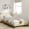 vidaXL - Bedframe - zonder - matras - 100x200 - cm - stof - crèmekleurig