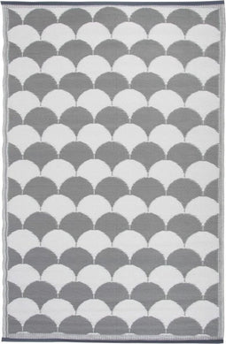 Esschert Design Buitenkleed 180X121 Cm Grijs En Wit Oc24