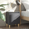 vidaXL - Nachtkastje - met - massief - houten - poten - 40x30x50 - cm - grijs