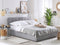 DREUX - Bed met opbergruimte - Lichtgrijs - 180 x 200 cm - Polyester