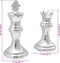 vidaXL - Schaakstandbeelden - 2 - stuks - Zilver - Aluminium
