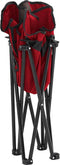 vidaXL - Campingstoelen - 2 - st - met - vakje - inklapbaar - rood