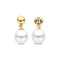 TI SENTO Dames Oorbellen - 925 zilver - Parel met geel verguld - 7912YP