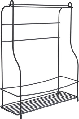 Tomado Metaltex Aanrecht rekje met keukenrolhouder zwart - 360855162 - Klaar voor gebruik, Decoratief