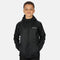 Regatta - Kids Pack It III Opvouwbaar Kinder Regenjack - Zwart - Maat 158
