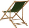 vidaXL - Terrasstoel - bamboe - en - canvas - groen