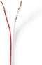 Speaker-Kabel - 2x 0.75 mm² - Koper - 15.0 m - Rond - PVC - Wit - Rol