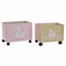 Decoratieve Doos DKD Home Decor Multicolour Natuurlijk Licht Roze Hout Zwaan 39 x 26 x 31 cm