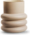 Eco vaas 'ribster' mat zand h20 d18 cm
