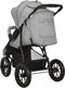 vidaXL - Kinderwagen - staal - lichtgrijs
