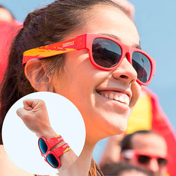 Sunfold Spain - Oprolbare zonnebril - UV400 - Rood