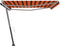 vidaXL - Luifel - vrijstaand - handmatig - uittrekbaar - 400x300 - cm - oranje - bruin