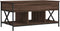 vidaXL - Salontafel - 100x55x50 - cm - bewerkt - hout - en - metaal - bruineikenkleur