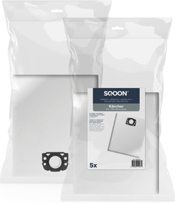 SQOON® - Stofzuigerzakken geschikt voor Karcher WD & MV 4/5/6 series - 5 stuks