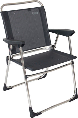 Crespo AL/219 - Campingstoel - Extra stevige en comfortabele armleuningen - Donker grijs