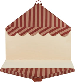 Nobodinoz Majestic House - Opvouwbare eco vloermat - Huismatras - Speelmatras - Marsala Taupe Stripes