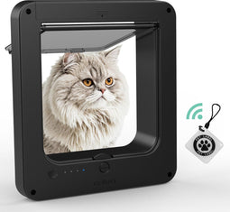 Cellavi Kattenluik - Microchip - 4 Toegangsstanden - Zwart - 29,8 x 26,3 CM