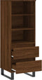 vidaXL - Hoge - kast - 40x36x110 - cm - bewerkt - hout - bruineiken