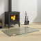 vidaXL - Glasplaat - openhaard - rechthoekig - 80x60 - cm