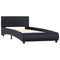 Bedframe met LED kunstleer zwart 90x200 cm