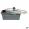Rechthoekige lunchbox met deksel Kinvara CH19130-2 Grijs Siliconen 800 ml 12,5 x 3 x 18,5 cm (24...