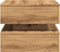 vidaXL - Salontafel - met - LED-verlichting - 50x50x40cm - artisanaal - eikenkleur