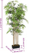 vidaXL - Kunstplant - bamboe - 730 - bladeren - 120 - cm - groen