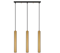 Squid Lighting Hanglamp - 3 Tubes - 60 x 140 cm - Goud