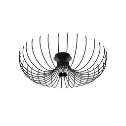 Squid Lighting Plafondlamp - Opilio - 56 x 16 x 16 cm - Ijzer - Zwart