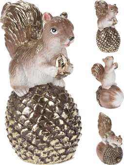 Squirrel On Nut 14 cm 3ass