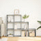 vidaXL - Kamerscherm - / - boekenkast - 3-laags - 137,5x29x103,5 - cm - hout - grijs